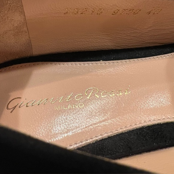 GIANVITO ROSSI Suede Cork Slip-on Black Loafers Size EU 40 - Picture 11 of 13